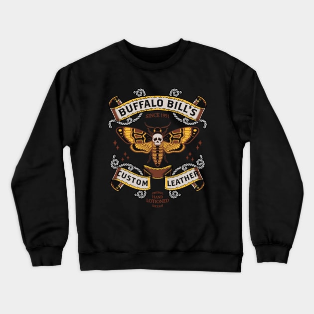 Buffalo Bill's Custom Leather Crewneck Sweatshirt by charlesricard